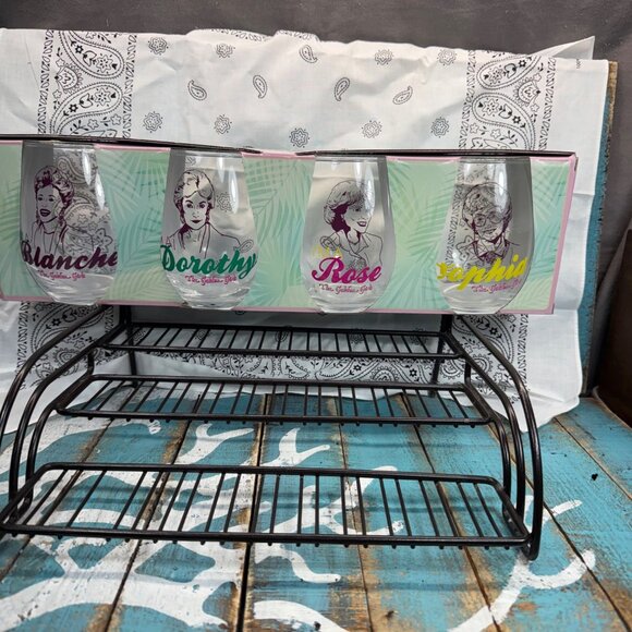 ABC Signature Golden Girls Stemless Wine Glasses Set of 4 Dorothy, Blanch,..... - Picture 13 of 13